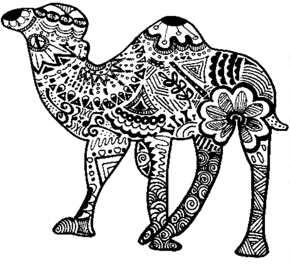 Camel Zentangle - Camel In Zentangle (1024x963), Png Download