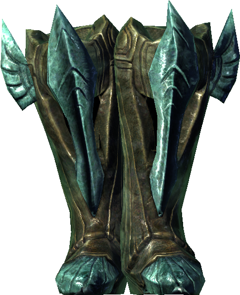 Glass Boots Of Extreme Stamina Skyrim Wiki - Skyrim Glass Armor Boots (616x616), Png Download