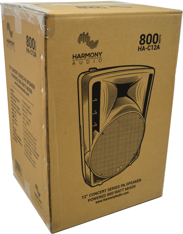 Harmony Audio Ha C12a Dj Concert Series 800 Watt Powered - Computer Speaker (636x800), Png Download