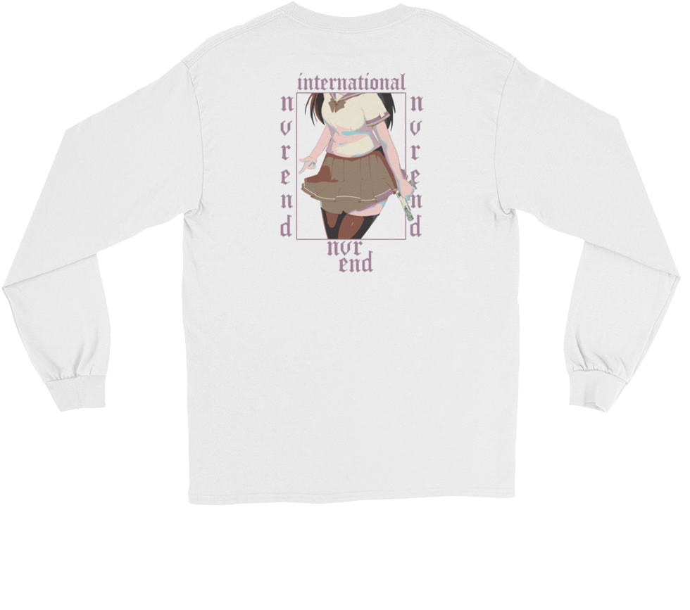 Yandere Long Sleeve - Sweatshirt (1000x1000), Png Download