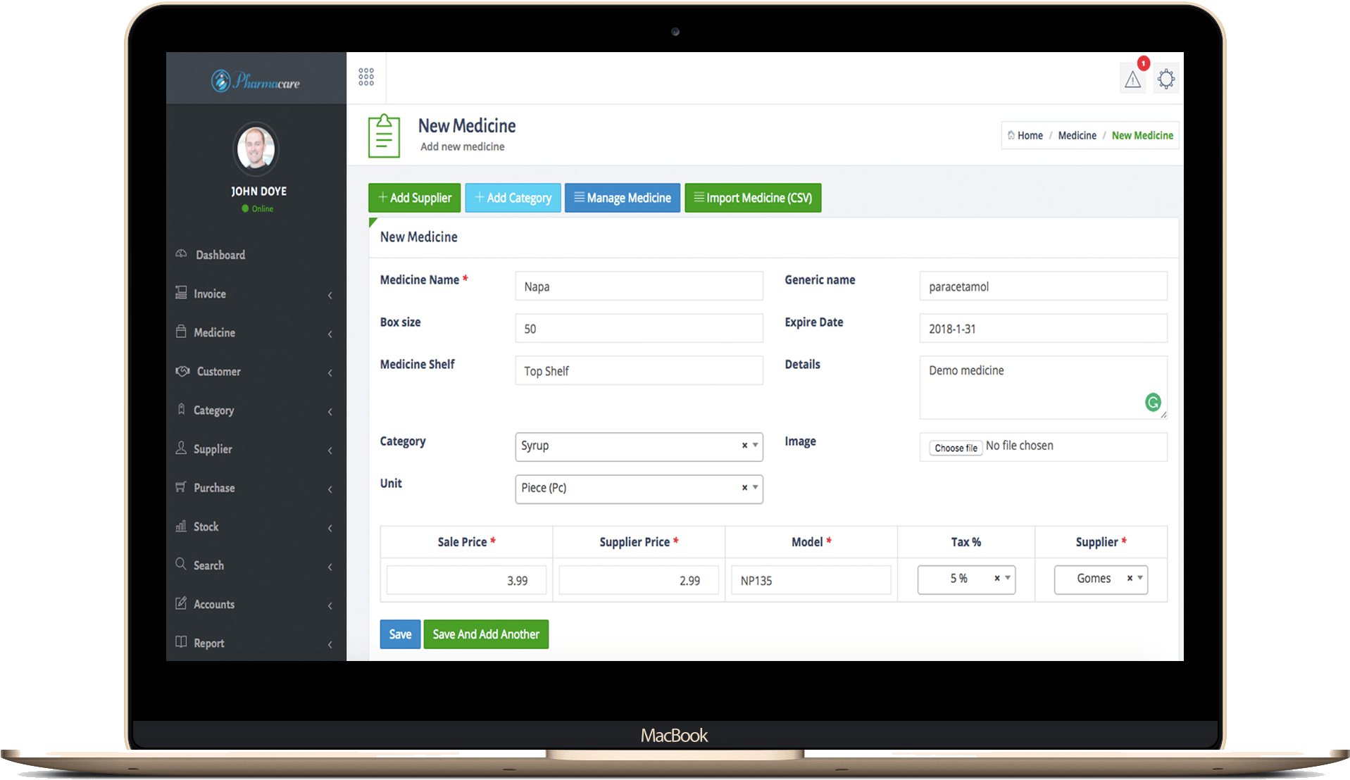 Pharmacy Management - Pharmacare Pharmacy Management System (2315x1381), Png Download