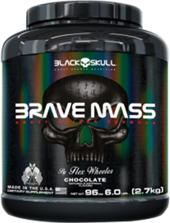Brave Mass 2,7kg - Black Skull Protein Mass Gainer (575x545), Png Download