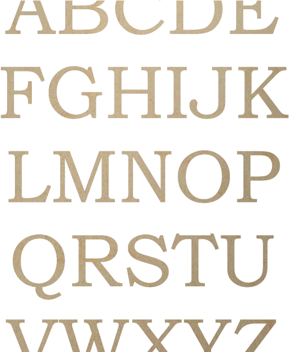 Unfinished Wooden Letters - Poster (684x684), Png Download