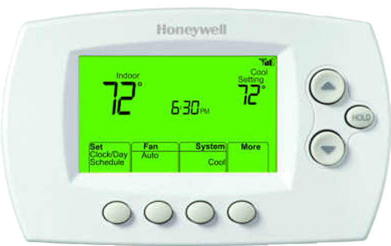 Honeywell 3h/2c 7-day Wifi Enabled - Honeywell Programmable Thermostat (800x800), Png Download