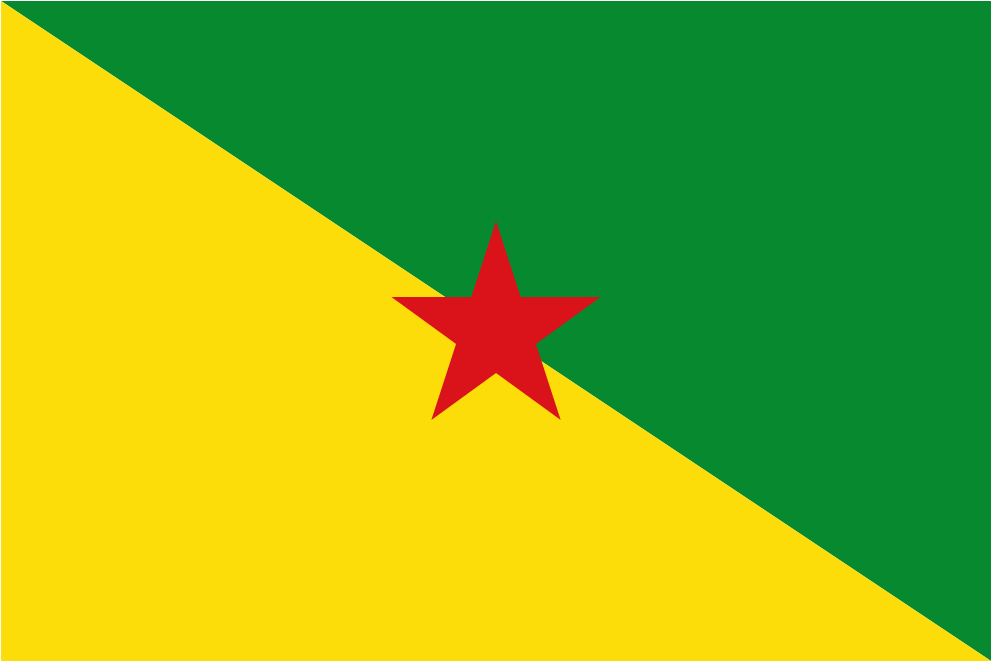 French Guiana Flag Carifta 2019 Participant - French Guiana Flag (1024x1024), Png Download