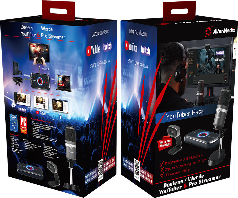 Le Pack Youtuber Est Disponible En Édition Limitée - Pack Youtuber Avermedia Pro Streamer (980x815), Png Download