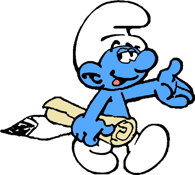 Format Rec, - Poet Smurf (838x754), Png Download