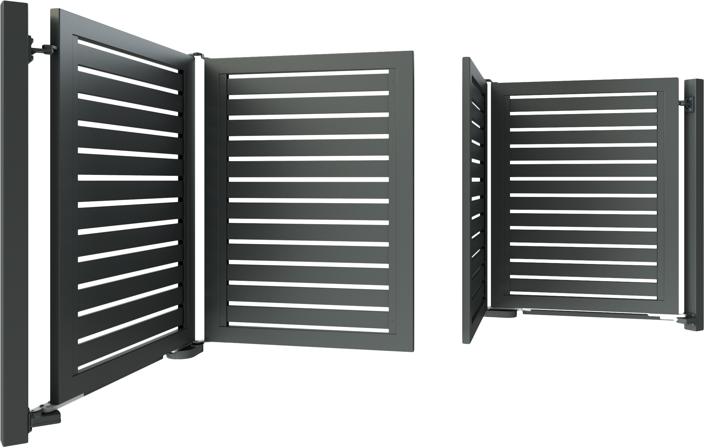 Two-wing Gate - Brama Wjazdowa Składana (2361x1520), Png Download