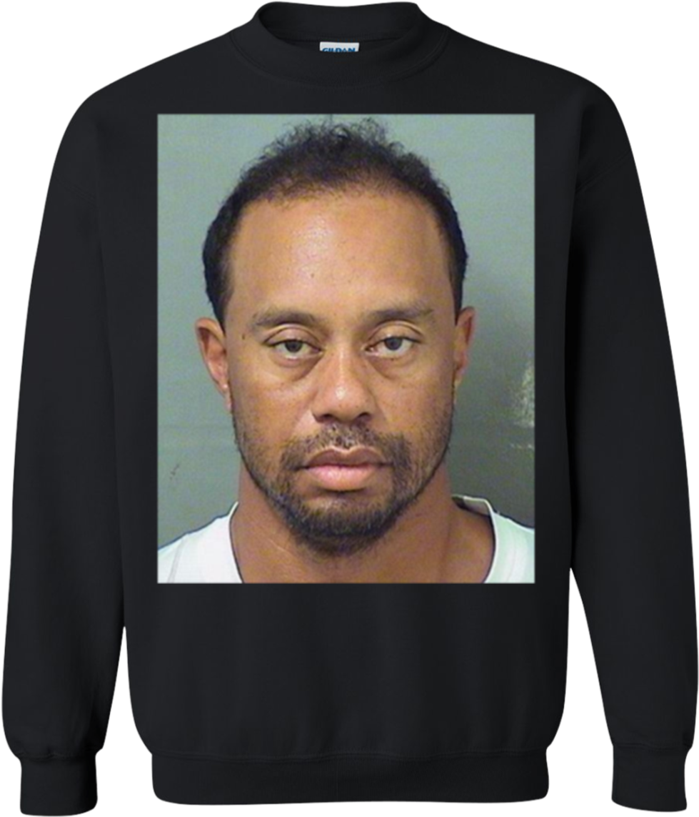 Tiger Woods Dui Fan Sweatshirt $24 - Tiger Woods Dui Mugshot (1155x1155), Png Download
