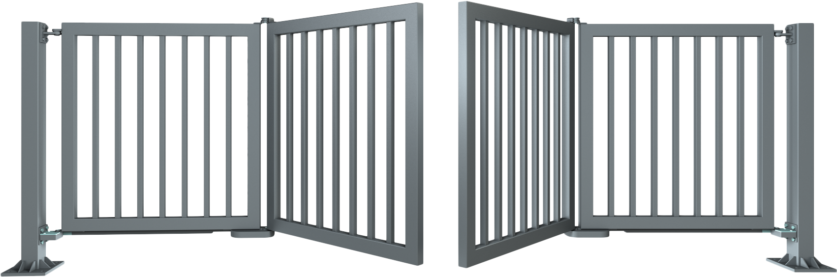 Folding Gates - Fence (1769x1000), Png Download