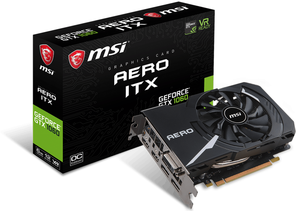Featured Brands - Msi Geforce Gtx 1060 Aero Itx 3g Oc (1024x819), Png Download