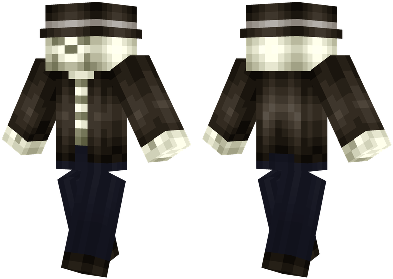 Punk Skeleton - Terminator Skin Minecraft (804x576), Png Download