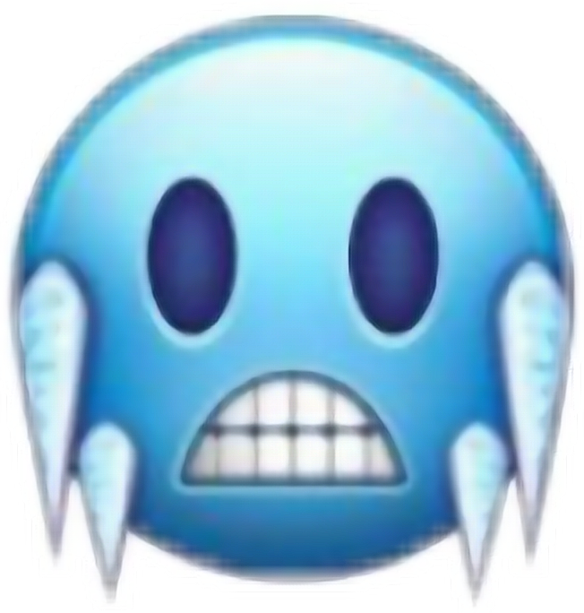 Newemoji Iphone - Frozen Emoticon (652x684), Png Download