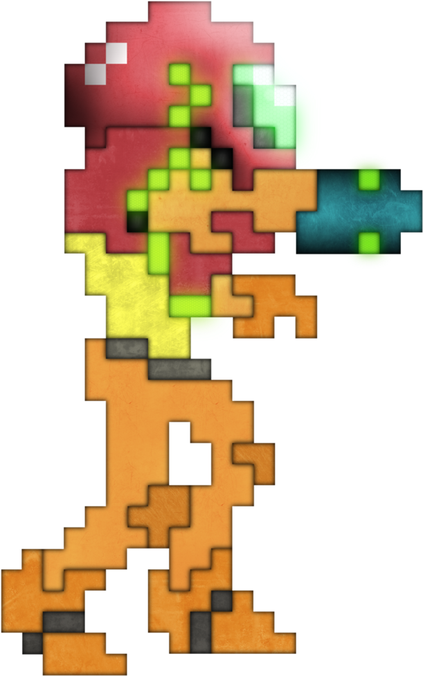 730 X 1095 3 - Samus Aran 8 Bits (730x1095), Png Download