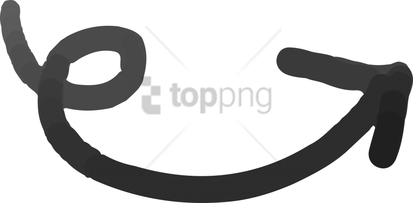 Free Png Black Hand Drawn Arrow Png Image With Transparent - Drawn Black Arrow Png (850x417), Png Download