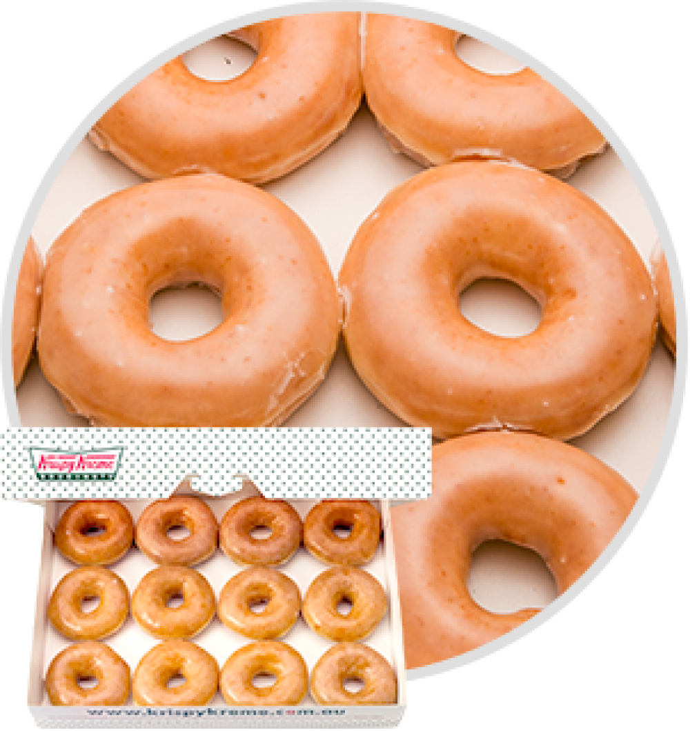 Original Glazed Dozen Image - Krispy Kreme Fundraising Png (1000x1060), Png Download