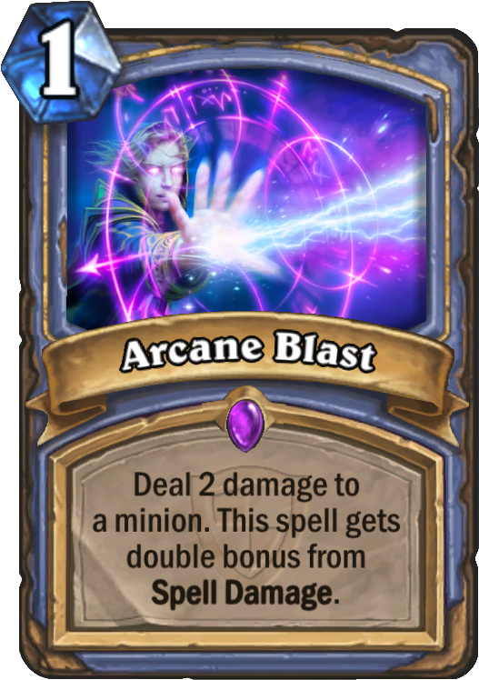 Arcane Blast Card - Hearthstone Arcane Blast (567x811), Png Download