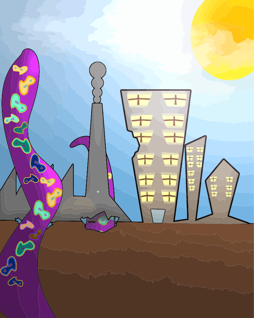 Vector Graphic Abstract Drawing Of A House In The Desert - Illustration (819x1023), Png Download