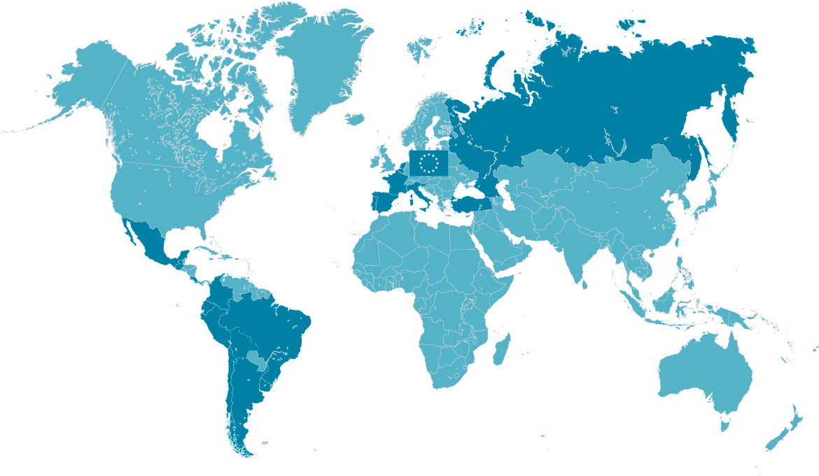 E-invoicing Worldwide Map - Africa Asia And Latin America (1170x680), Png Download