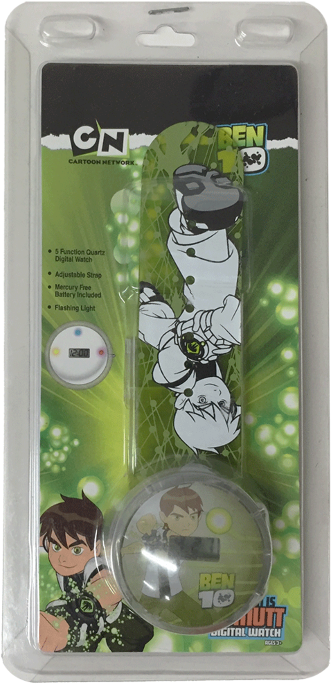 Ben10 Wrist Watch With Led Light By Cartoon Network - Ben 10 (934x1000), Png Download