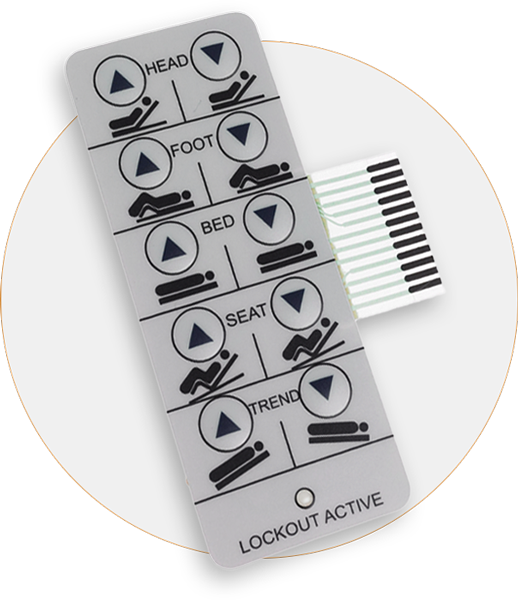 Membrane Switches - Flexible Switch (518x600), Png Download