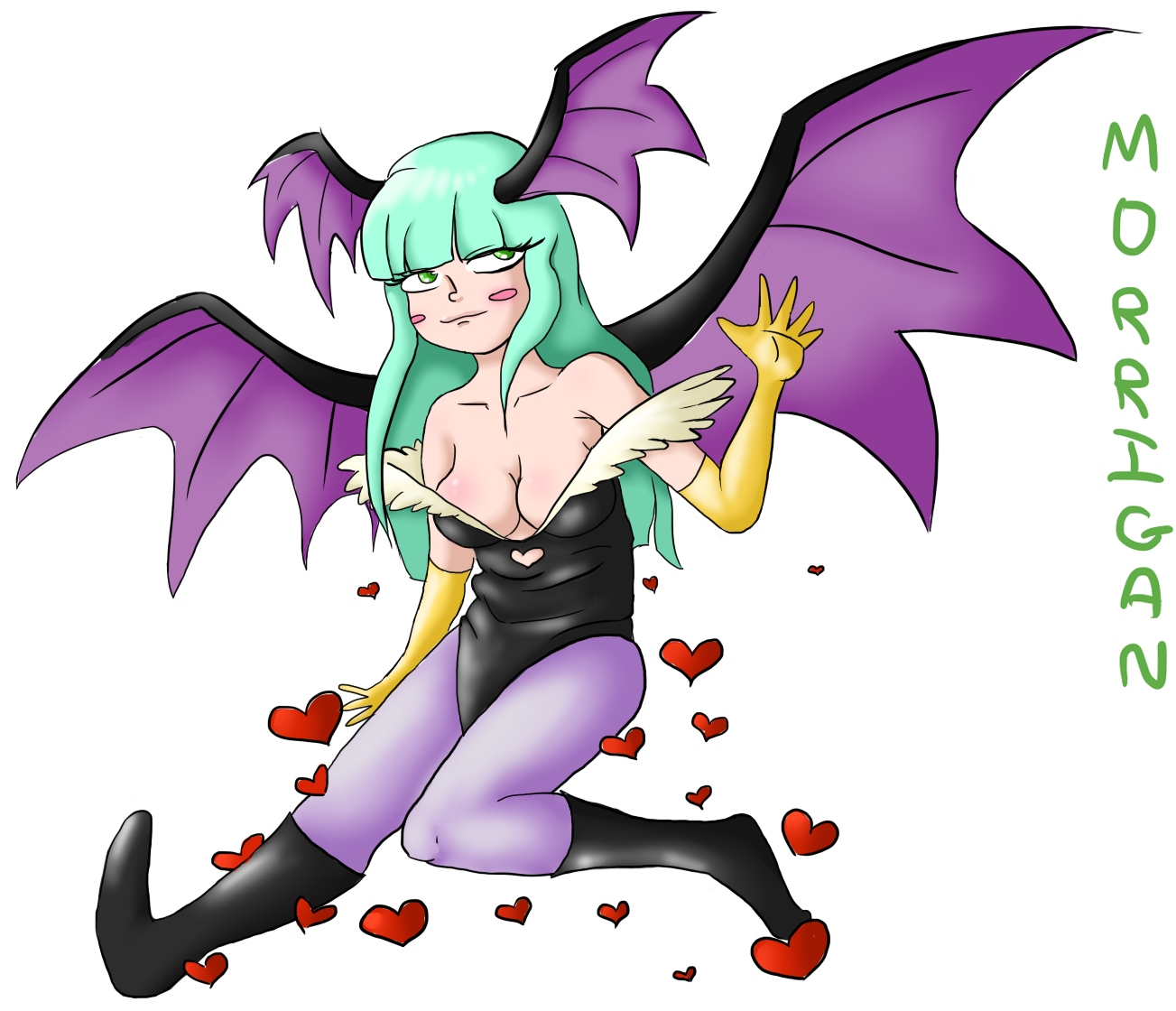 Morrigan - Cartoon (1435x1228), Png Download