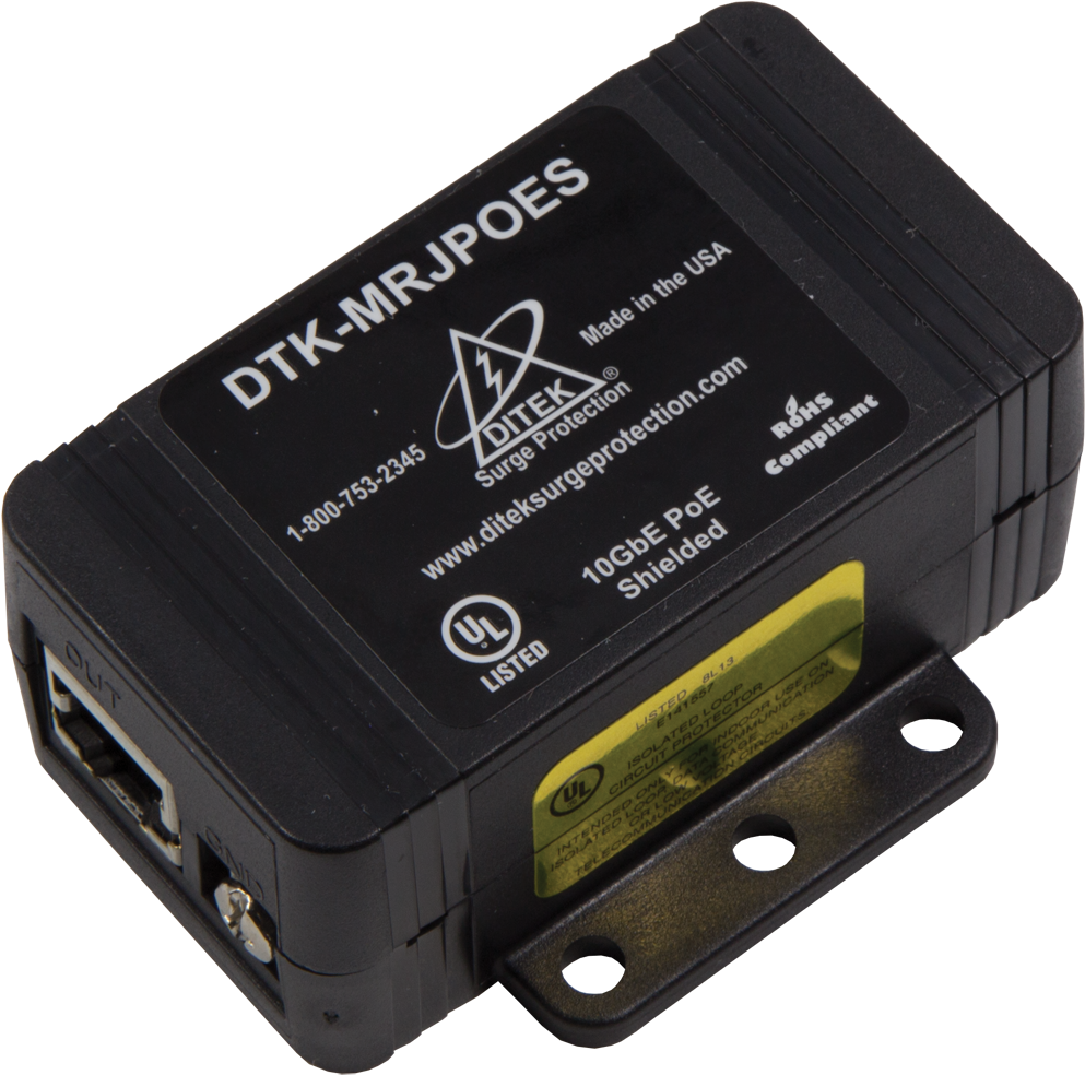 Ditek Dtk-mrjpoe Power Over Ethernet Surge Protector (1024x1001), Png Download