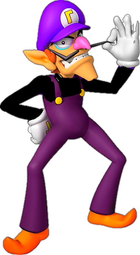 Waluigi Super Mario Bros (480x871), Png Download