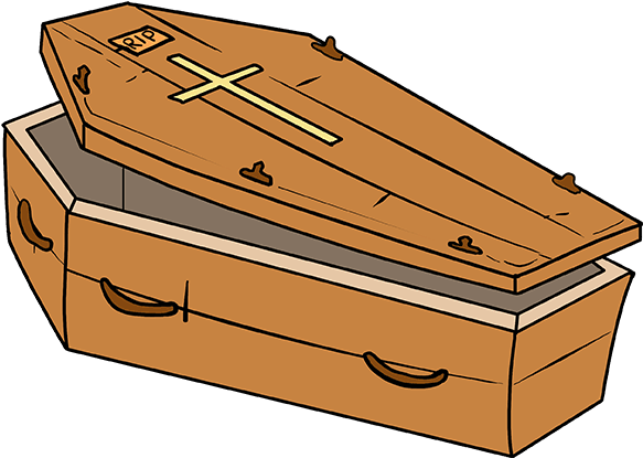 How To Draw Coffin - Draw A Coffin (680x678), Png Download