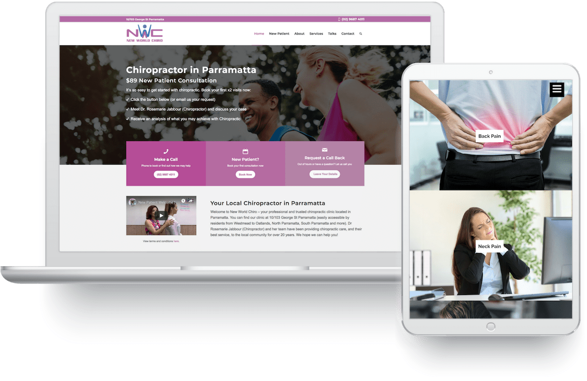 Chiro Website Design - Website (1200x800), Png Download