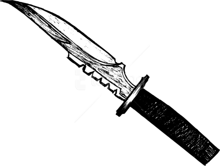 Free Png Knife Drawing Png Knife Drawing Png (850x643), Png Download