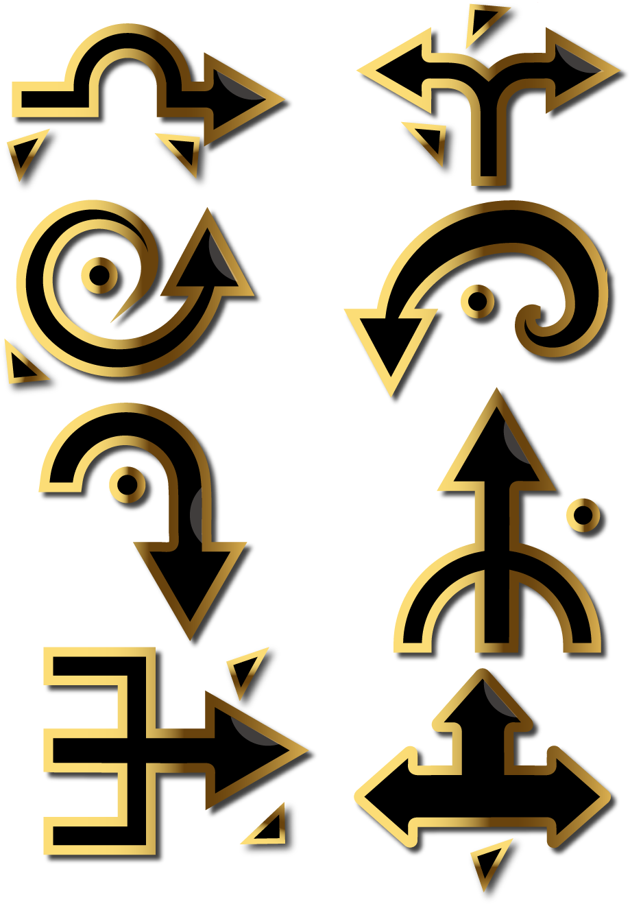 Freccia Oro Linea Freddo Immagine Png E Vettoriale (1024x1370), Png Download