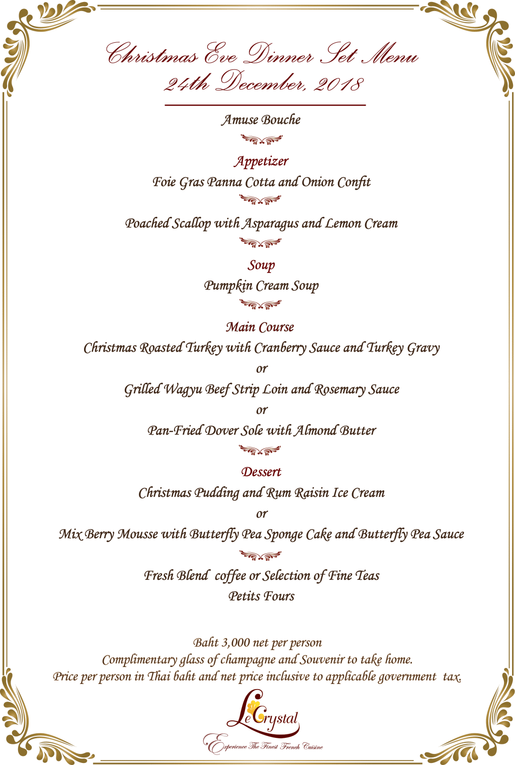 Christmas Eve Set Menu - New Years Eve Set Menu (1024x1521), Png Download