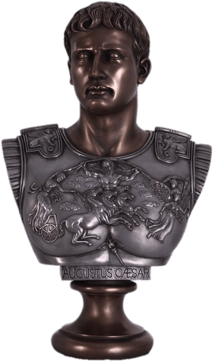 Caesar Augustus Bronze Bust - Augustus Caesar Bust Statue (549x768), Png Download