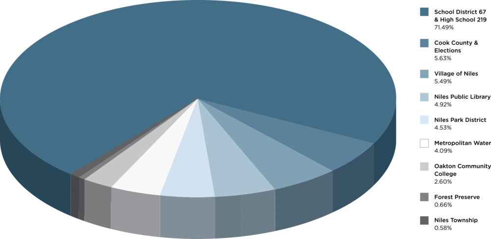 Sample Taxpayer In The Village Of Niles The Above Chart - Circle (1000x488), Png Download