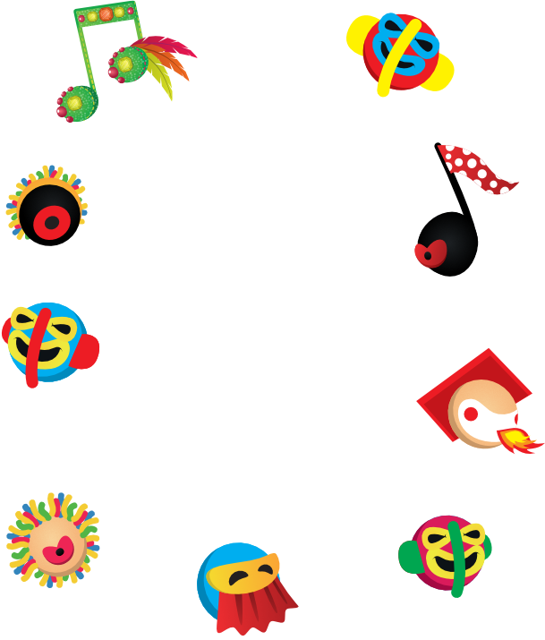 Reyes Del Carnaval De Los Niños - Fondo Carnaval De Barranquilla 2019 (609x715), Png Download