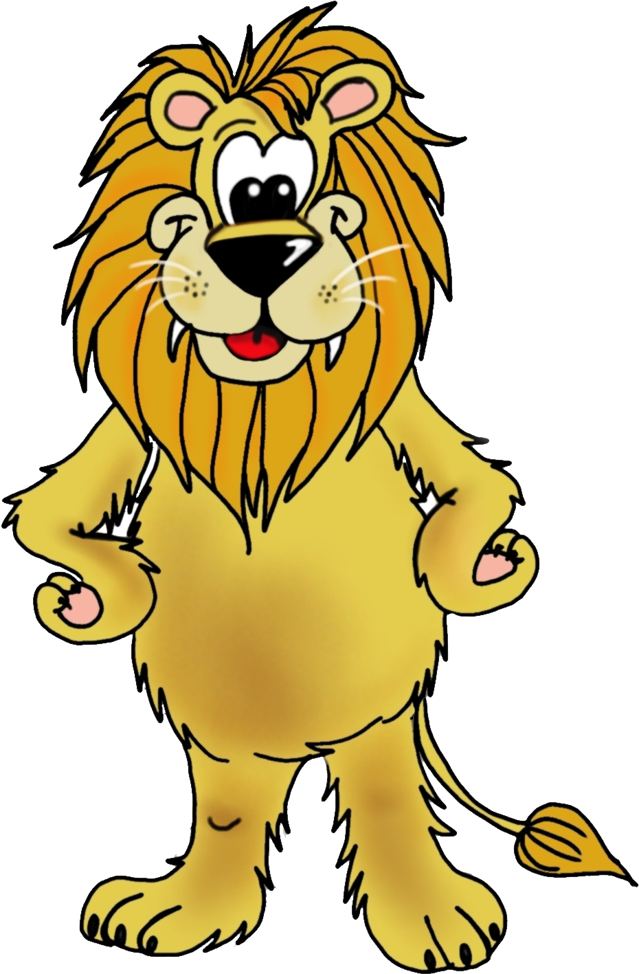 Free Custom Drawn Clipart By Jeanette Baker With A - Lion Body Clipart (1275x1753), Png Download