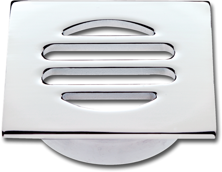 Kinetic 50mm Chrome Plated Square Floor Grate - Circle (800x800), Png Download