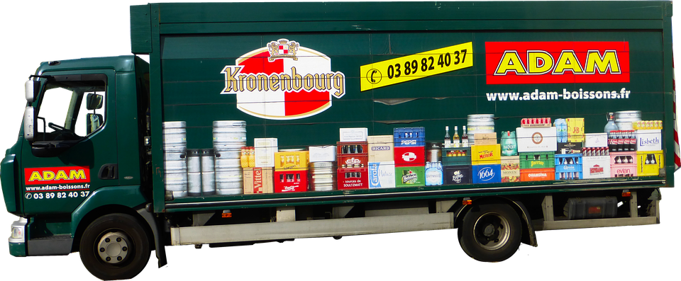 Truck, Shipping, Freight, Transport, Road, Carry - Trailer Truck (960x397), Png Download