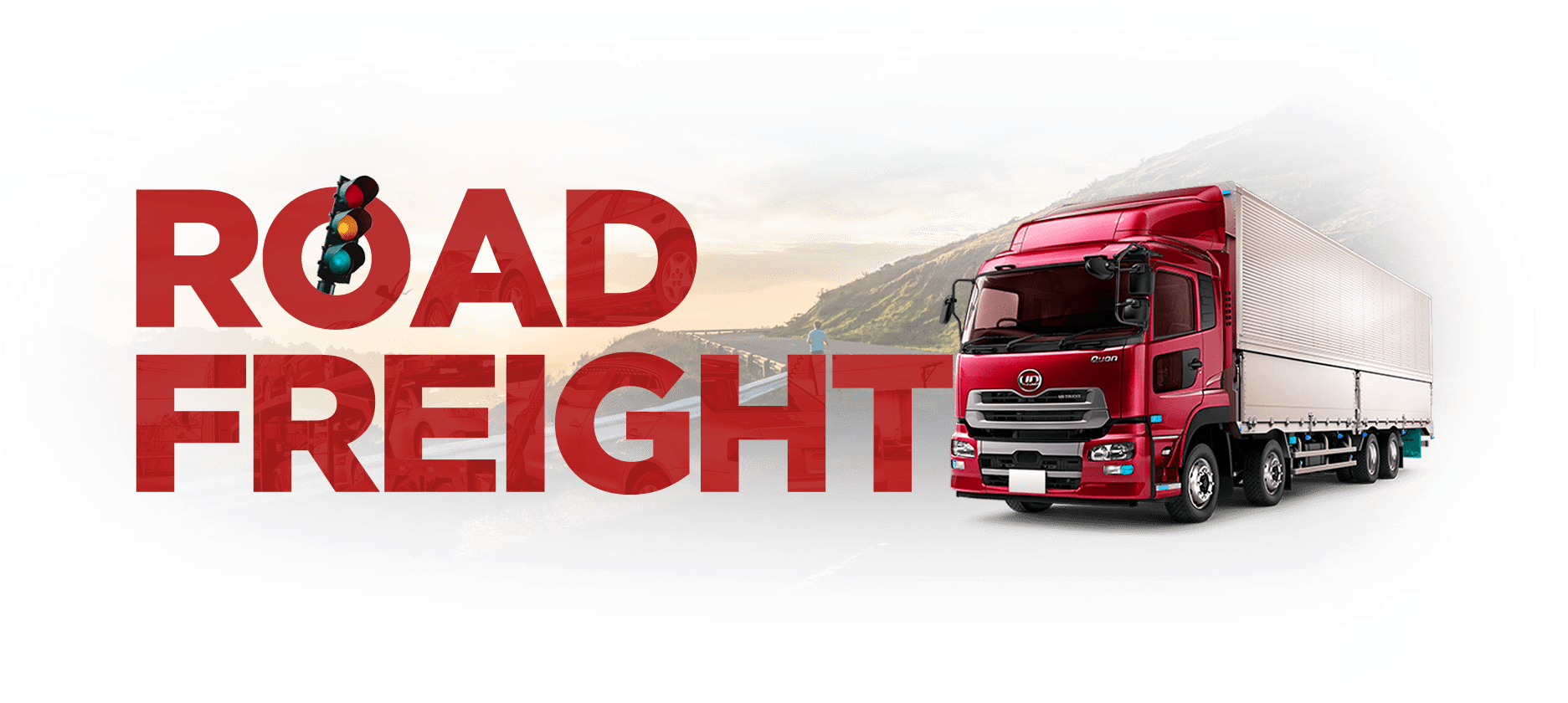 Car And Motorcycle Shipping By Air Sea Or Road Freight - Road Freight (1872x880), Png Download