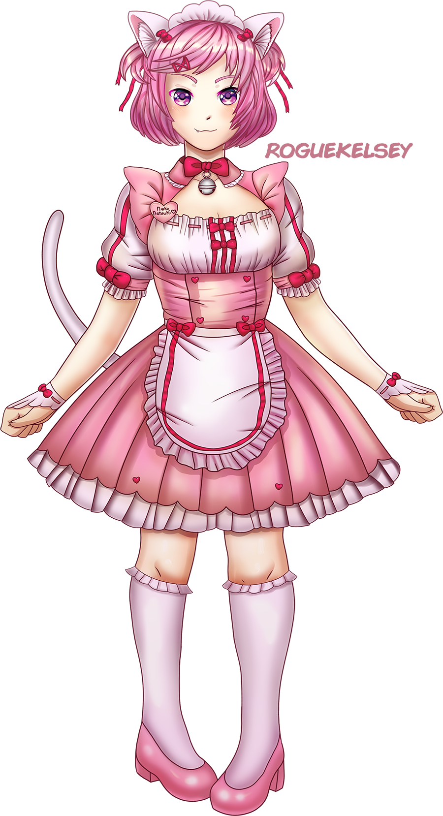 [commission] Neko Natsuki - Illustration (900x1658), Png Download