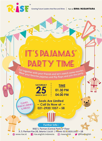 Rise Pajamas Party - Poster (870x570), Png Download