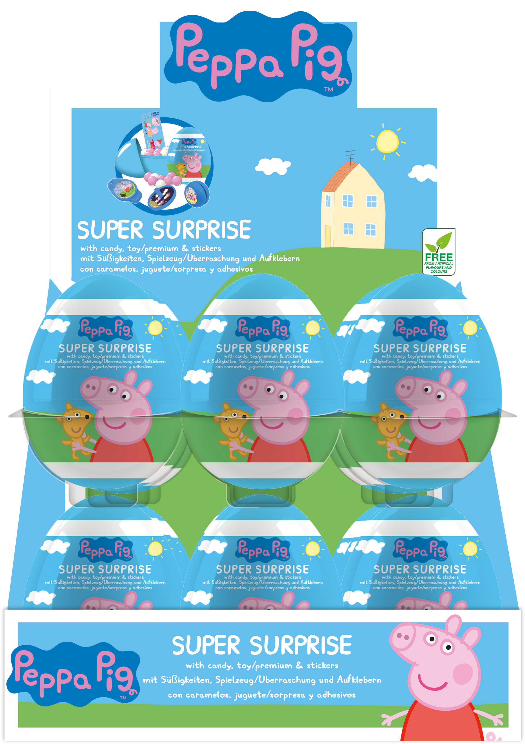 Peppa Pig Super Surprise Display - Peppa Pig (2611x3423), Png Download