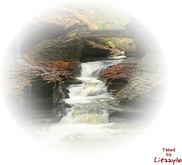 Tubes Png Cascadas / Falls - Mountain River (650x550), Png Download