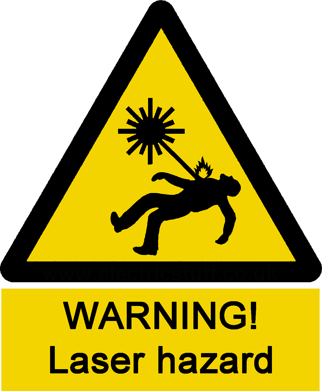 Laser-hazard - Electricity Risk Of Death (1222x1485), Png Download