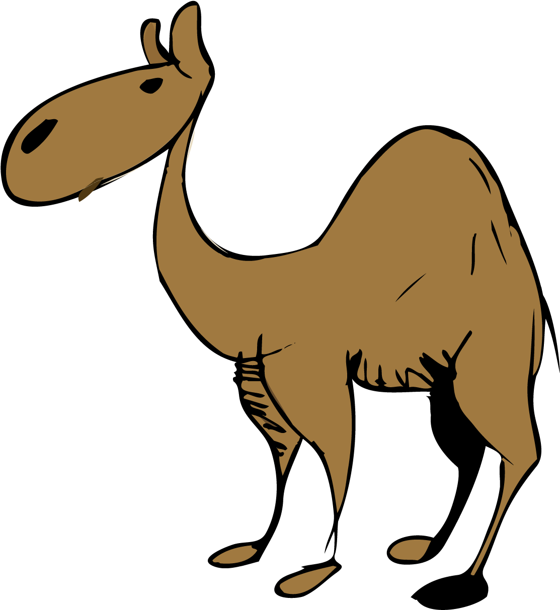 Vector Royalty Free Download Dromedary Clip Art Cartoon - جمل كرتون بدون خلفية (1276x1276), Png Download