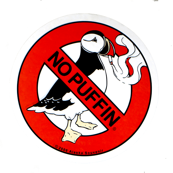 Hud And Ahfc Will Ban Smoking In Public Housing - Puffin Sign (576x576), Png Download