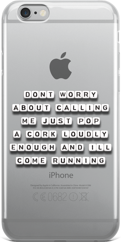 Just Pop A Cork - Iphone (1000x1000), Png Download
