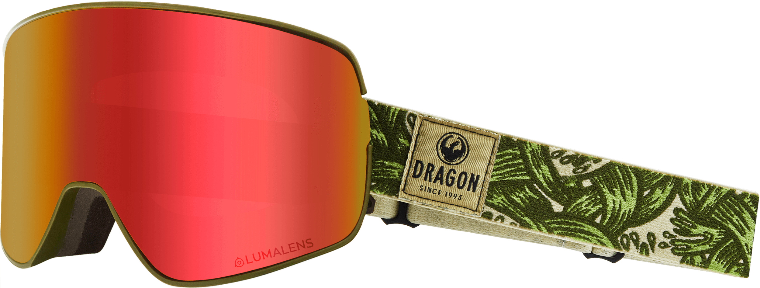 Plex With Lumalens Red Ionized Lumalens Yellow Lens - Goggles (2500x947), Png Download