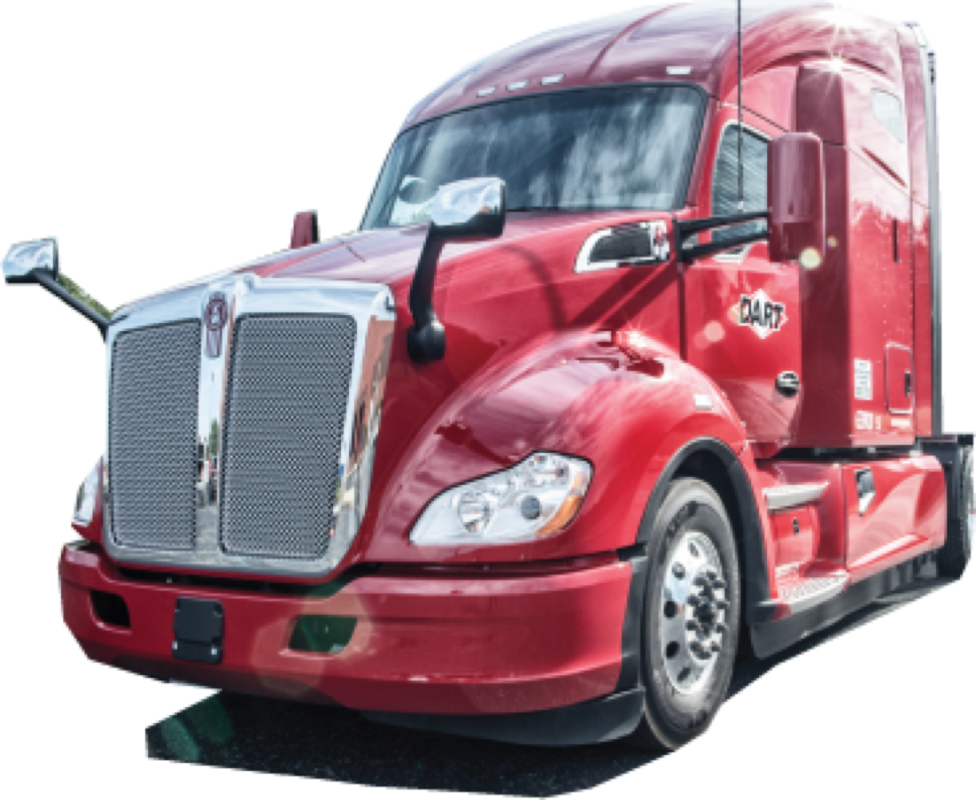 Red Truck Image - Trailer Truck (1102x904), Png Download